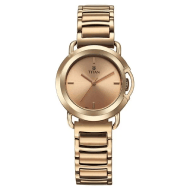 Titan Workmode Quartz Analog Rose Gold Dial Stainless Steel Strap Watch For Women