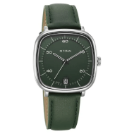 Titan Neo Curve Quartz Analog with Date Green Dial Stainless Steel Strap Watch For Men