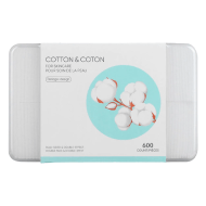 Miniso Waste Proof Perlage Pattern Cotton Pads - 600 Count In Container