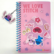 Miniso Disney Stitch Collection B6 Angel Rotating Wheel Wire Bound Book - 60 Sheets