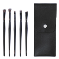 Miniso Black Gold Series 5-piece Eye Makeup Brush Set With Storage Bag