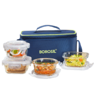 Borosil Glass Lunch Box - 320ml x 2 AND 240ml x 2
