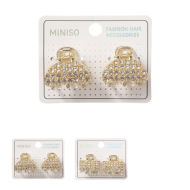 Miniso Micro Pave Hair Claw Clips - 2pcs