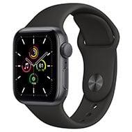 Apple Watch SE (2020) GPS, 40MM Space Gray Aluminum Case with Black Sport Band - Regular