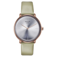Titan Sonata Sleek Quartz Analog Silver Dial Grey Leather Strap Watch for Women