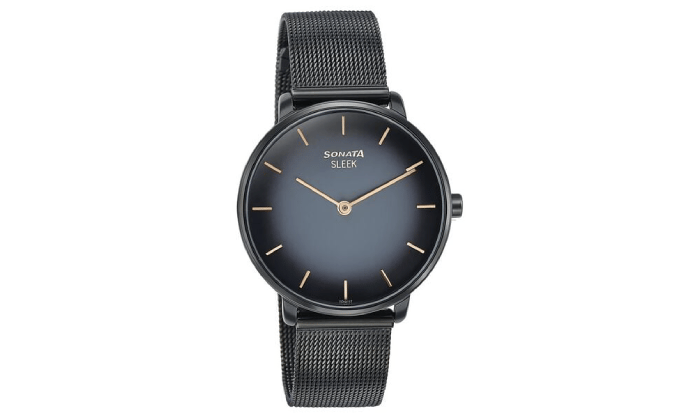 Sonata Watches Watch Ladies Black Black Dial Sonata Watch For Girl Price Sonata Watch Online Price Black Dial  Women's Sonata Watches