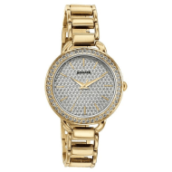 Sonata Wedding Bling Quartz Analog Silver Dial Rose Gold Metal Strap Watch for Women