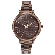 Sonata Wedding Bling Quartz Analog Brown Dial Brown Stainless Steel Strap Watch for Women