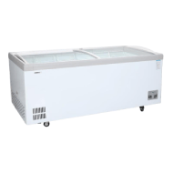 Abans 1051L Glass Top Freezer - Dark Gray