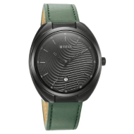 Titan Quartz Analog Green Dial Leather Strap Watch for Men