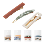 Miniso Cellulose Acetate Series Square Hair Clip 3pcs