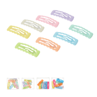 Miniso 4cm Rectangle Hair Clips In Storage Box 8 Pcs