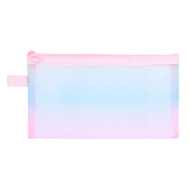 Miniso A6 Gradient Single Layer Mesh Stationery Case - Gradient Pink