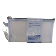 Miniso A6 Single Layer Simple Mesh Stationery Case  Light Blue