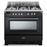 Elba  5 Gas Burner Cooker With Oven 90cm - Black