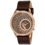 Titan Quartz Purple Watch - Ladies