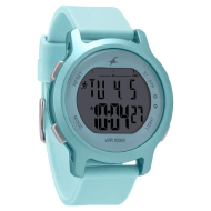Fastrack Street Line Digital Dial Blue Silicone Strap Watch for Girls