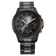Titan Quartet Black Dial Analog with Day and Date Steel and Ceramic Strap watch for Men