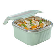 Borosil Larah Freshbyte Square Container with Lid 250 ML