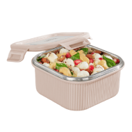Borosil Larah Freshbyte Square Container with Lid 400 ML