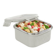 Borosil Larah Freshbyte Square Container with Lid 400 ML