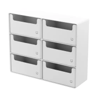 Miniso Patterned Series Stackable Drawer Storage Cabinet With Six Slots Gray