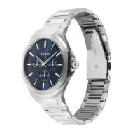 Titan Classic Slim Multifunction Quartz Multifunction Blue Dial Stainless Steel Strap Watch For Men