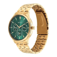 Titan Opulent Green Dial Quartz Multifunction Stainless Steel Strap watch for Men