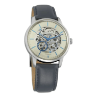 Titan Automatic Champagne Dial Blue Leather Strap Watch for Men