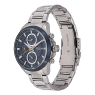 Titan Octane Blue Dial Quartz Multifunction Stainless Steel Strap watch for Men