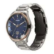 Titan Regalia Opulent Quartz Analog Silver Dial Silver Stainless Steel Strap Watch for Men