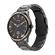 Titan Regalia Opulent Quartz Analog with Date Black Dial Black Stainless Steel Strap Watch for Men