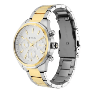Titan Regalia Opulent Multifunction Silver Dial Silver Stainless Steel Strap Watch For Men