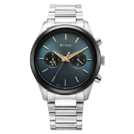 Titan Men's Analog Watch with Silver Stainless Steel Band