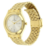 Titan Metal Analog with Day and Date Silver Dial Quartz Stainless Steel Strap Watch for Men