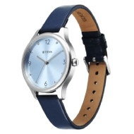 Titan Neo Quartz Analog Blue Dial Blue Leather Strap Watch For Women