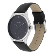 Titan Workwear Quartz Analog Black Dial Black Leather Strap Watch For Men