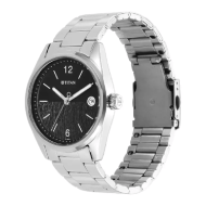 Titan Neo Black Dial Analog with Date Stainless Steel Strap watch for Men