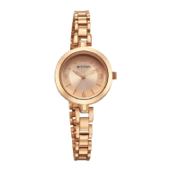 Titan Women's Watch Analog Rose Gold Dial with Rose Gold Stainless Steel Band