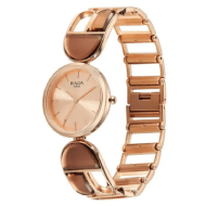 Titan Raga Afterglow Quartz Analog Rose Gold Dial Rose Gold Metal Strap Watch For Women