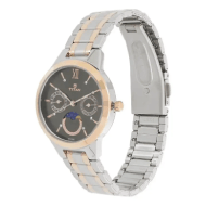 Titan Women's Elegance Moonphase Two-Tone Anthracite Dial Watch