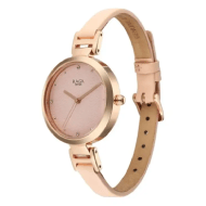 Titan Raga Memoirs Quartz Analog Pink Dial With Pink Color Leather Strap Watch For Women