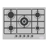 Abans 70CM  Signature 5 Gas Hob SS - Silver