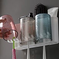 ECOCO E1925 Toothpaste Toothbrush Holder comes with (ThreeCups)