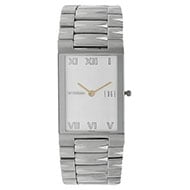 TITAN Edge White Dial Silver Metal Strap Watch - Gents