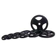 Quantum Fitness Tripgrip Rubber Coated Regualar Weight  Plate 2.5KG - BLACK