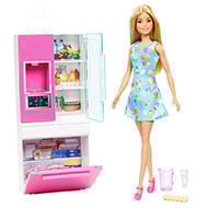 Barbie Doll With Furniture & Refrigerator Set (Blonde) - GHL84
