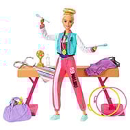  Barbie Gymnastics Doll and Playset with Twirling Feature - GJM72 