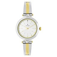 TITAN Silver Dial Two Toned Stainless Steel Strap Watch - Ladies - 2574BM01