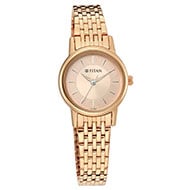 TITAN Rose Gold Dial Analog Watch - Ladies 